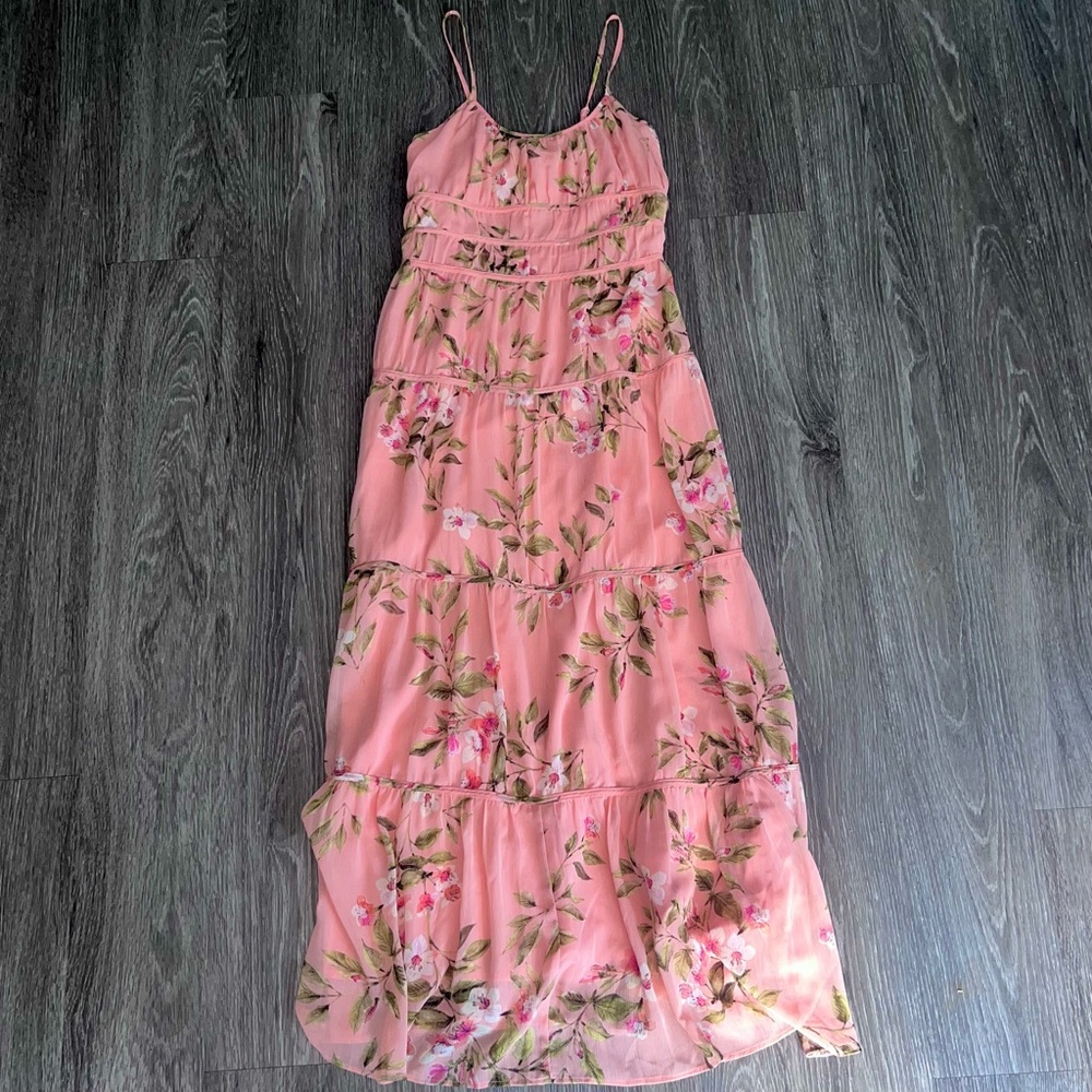 NWOT Pink Floral Maxi Dress